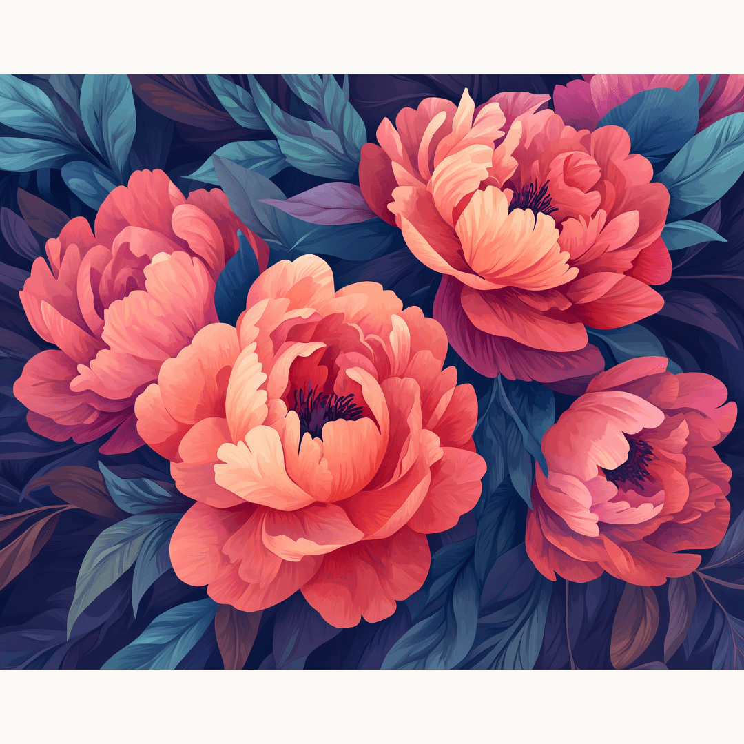 Blooming Peonies