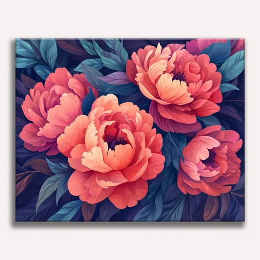 Blooming Peonies