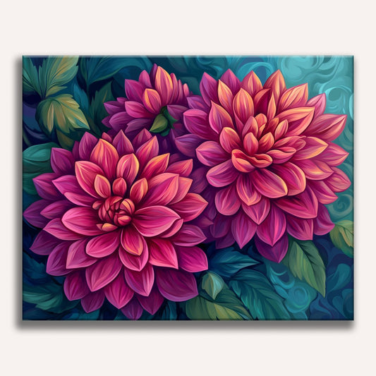 Scarlet Dahlias